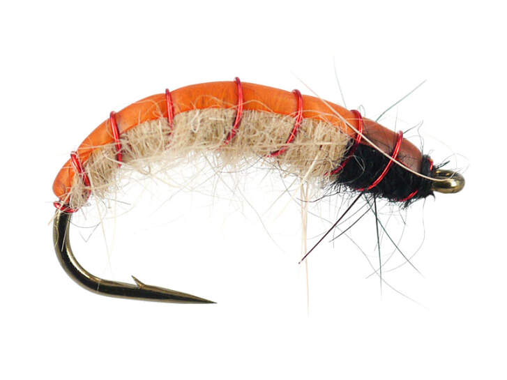 Red Ribbed Tan Czech Nymph 12