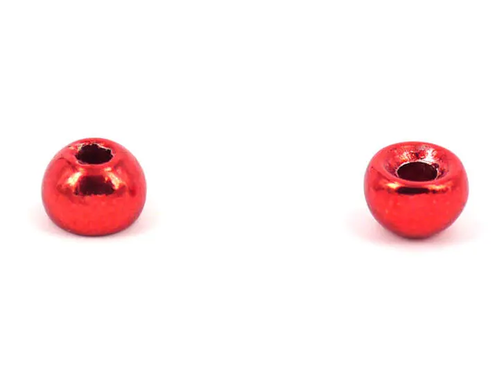Tungsten Kopfperlen - METALLIC RED - 10 Stk. - 3,5 mm