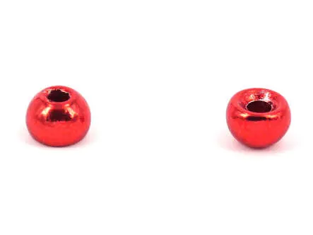 Tungsten Kopfperlen - METALLIC RED - 10 Stk. - 4,0 mm
