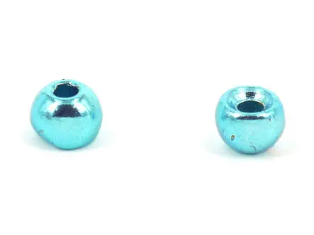 Tungsten Kopfperlen - METALLIC LIGHT BLUE - 10 Stk. - 2,5 mm