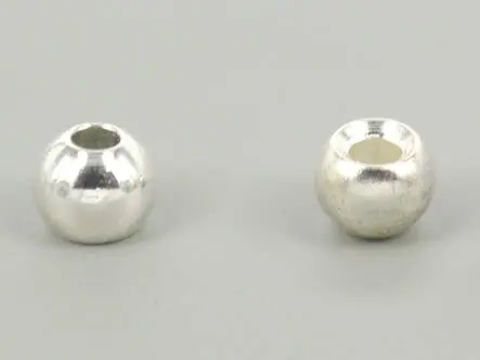 Messing Kopfperlen - SILBER - 25 Stk. - 3,2 mm