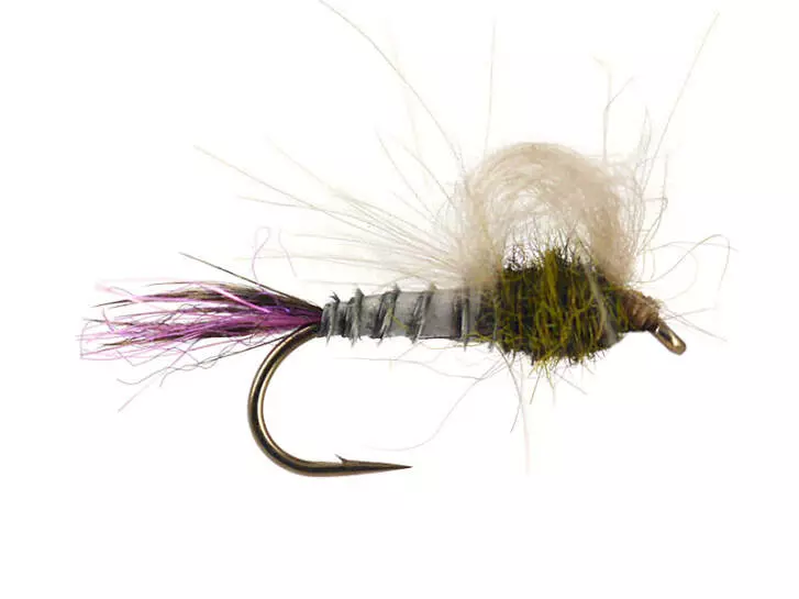 Olive Straight Loopwing Emerger - Dark Olive