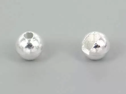 Tungsten Kopfperlen geschlitzt - SILBER - 10 Stk.