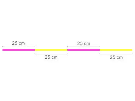 Bissanzeiger Sft TWO TONE INDICATOR LINE - gelb pink - 30 m