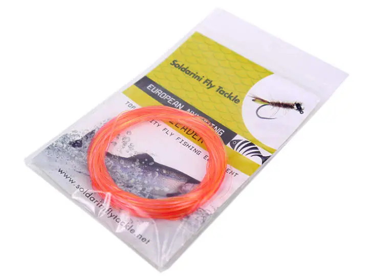 Gezogenes Vorfach sft EUROPEAN NYMPHING LEADER - 900 cm - orange / gelb fluo