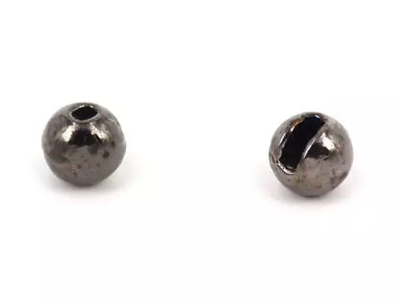 Tungsten Kopfperlen geschlitzt - SCHWARZ NICKEL - 100 Stk.