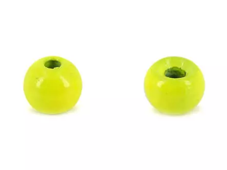 Tungsten Kopfperlen - FLUO GELB - 10 Stk.