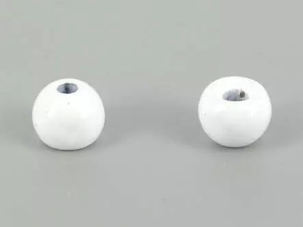 Tungsten Kopfperlen - WEISS - 10 Stk.