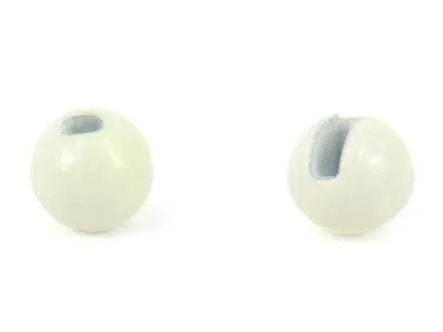 Tungsten Kopfperlen geschlitzt - PHOSPHOR. - 100 Stk. - 4,0 mm