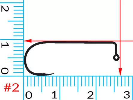 Haken hotfly JIG BENT IN POINT mit Widerhaken - 25 Stk.