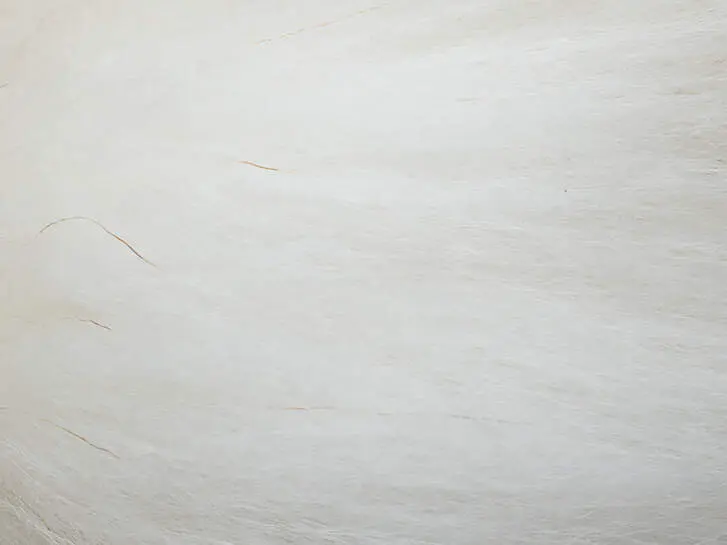 X-LONG NATURAL STREAMER HAIR hotfly - 120 / 150 mm - 50 x 50 mm - white cream