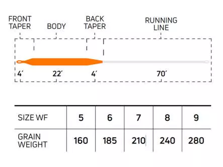 Fliegenschnur schwimmend cortland BASS - WF