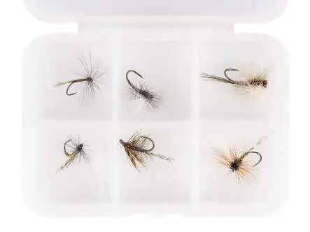 Fliegenset hotfly DRY ESSENTIAL V2 LTD - 6 Fliegen BL mit...