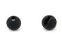 Tungsten Kopfperlen geschlitzt - MATT BLACK - 10 Stk. - 4,6 mm