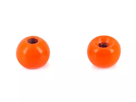 Messing Kopfperlen - FLUO ORANGE - 25 Stk.