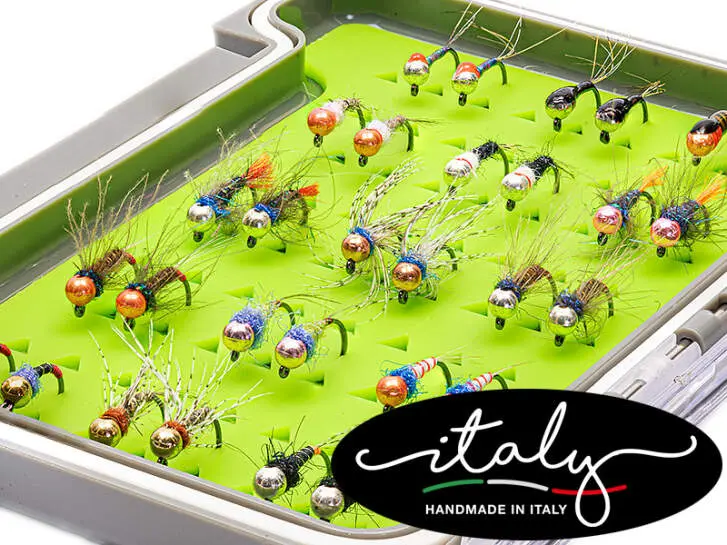Fliegenset hotfly TUNGPERD MADE IN ITALY LARGE V2 - 30 Fliegen BL mit Box