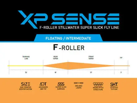 Fliegenschnur XP SENSE F-ROLLER DISTANCE lmf - WF - 33,5m