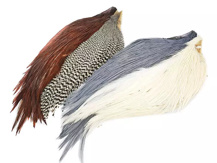 4 HALBE HAHNENBÄLGE hareline - tyers 4 color starter cape set