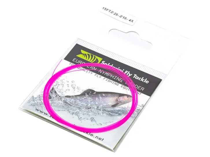 Konisches Vorfach sft EURO NYMPH LEADER THIN fluo pink - 455 cm