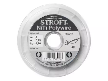Stroft NiTi POLYWIRE - Knotbares Nickel Titan Vorfach - 2 m