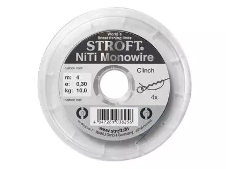 Stroft NiTi MONOWIRE - Knotbares Nickel Titan Vorfach - 4 m