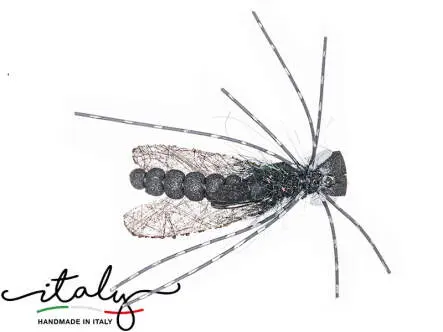 Large Black Caddis Spinfly - 0,60 g - 3 cm - Hakengr. 8