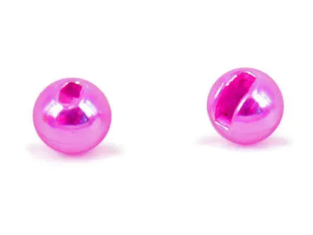 Tungsten Kopfperlen geschlitzt - METALLIC DARK PINK - 100...