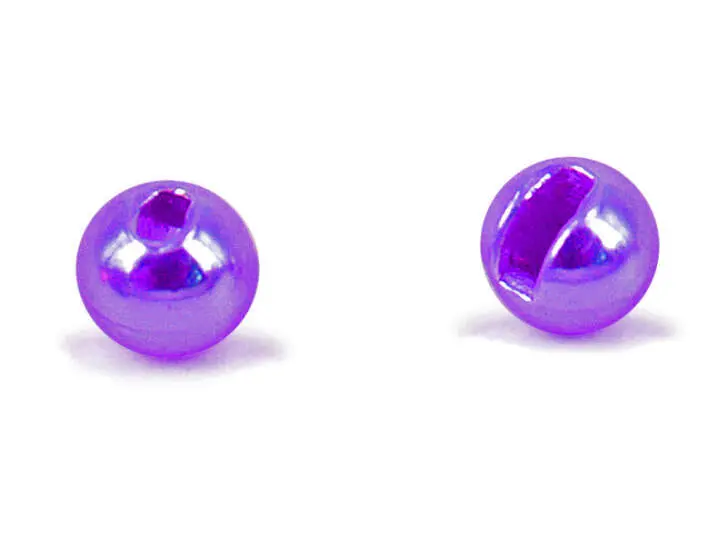 Tungsten Kopfperlen geschlitzt - METALLIC PURPLE - 100 Stk. - 3,5 mm