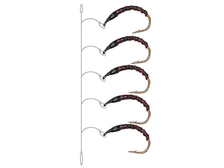 Renken Hegene - Fluorocar. 0,18 mm - BLACK + RED NATURFIL 14
