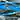 XXL PREDATOR BRUSH hotfly - silver black barred - 100 mm - blue